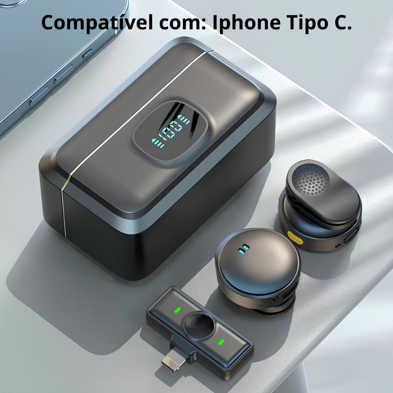 Check out 2 Mini Microfone De Lapela Sem Fio Com Cancelame